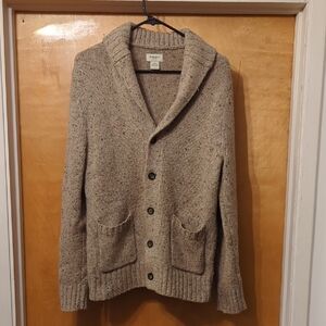 Haggar Men's Beige Cardigan Sweater